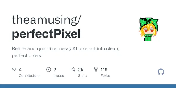 GitHub - theamusing/perfectPixel: Refine and quantize messy AI pixel art into clean, perfect pixels.