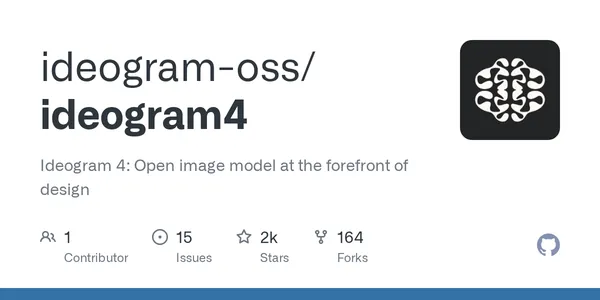 GitHub - ideogram-oss/ideogram4: Ideogram 4: Open image model at the forefront of design