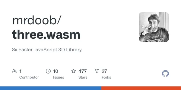 GitHub - mrdoob/three.wasm: 8x Faster JavaScript 3D Library. | B Lab