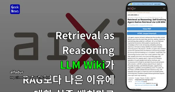 Retrieval as Reasoning - LLM Wiki가 RAG보다 나은 이유에 대한 | GeekNews